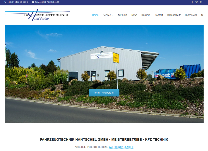 Fahrzeugtechnik Hantschel GmbH Relaunch 2016