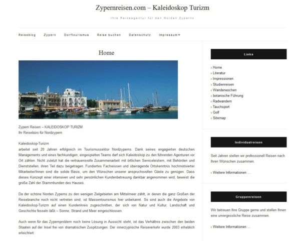 Zypernreisen Homepage seit 2018
